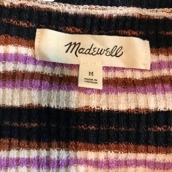 MADEWELL Thermal  Like Long Sleeved Colourful Top Size M - Picture 7 of 8